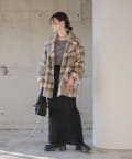 kastane 平成フラミンゴNICOさん着用 ブークレミドルコート パル PAL 【Kastane】【平成フラミンゴNICOさん着用】ブークレ