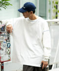 CIAOPANIC TYPY(チャオパニックティピー) 【MENS】オーバーサイズ配色ステッチサイドスリットTee