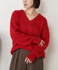 Jena　espace merveilleux(ジェナ　エスパスメルヴェイユ) ラメVネックニット