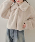 VIOLETA ブラウン ファーショートジャケット VIOLETA ファーコート ショート丈 - メルカリ