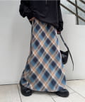 CIAOPANIC TYPY(チャオパニックティピー) 【チェック柄登場/華奢見えが叶う】スタイルアップサテンスカート