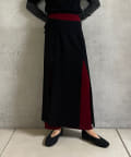 Pasterip(パセリ) Wool high-slit wrap sk