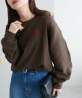 DISCOAT(ディスコート) 【WEB限定/新色追加】ハート刺繍スウェット