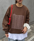 CIAOPANIC TYPY(チャオパニックティピー) メッセージロゴスウェット