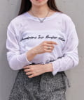 RAY CASSIN(レイカズン) ロゴ刺繍シアーTシャツ