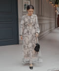 オケージョンドレス/結婚式】embroidery organdy dress