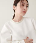 natural couture(ナチュラルクチュール) 【WEB限定】衿刺繍ダンボールTOPS