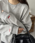 DISCOAT(ディスコート) 【新色追加/WEB限定】袖ロゴ刺繍ショートスウェット