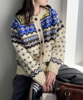 FREDY & GLOSTER(フレディ アンド グロスター) 【GREEN BUTTER】Bohemian nordic Cardigan