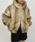 【WHO’S WHO gallery】フェイクファージップフードブルゾン ☑️☑️☑️ フェイクファージャケット 【¥17,600tax in
