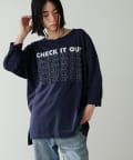 NICE CLAUP / OLIVE des OLIVE OUTLET(ナイスクラップ  / オリーブ デ オリーブ アウトレット) 【LARUTA】CHECK IT OUT ロゴT