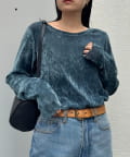 CIAOPANIC TYPY(チャオパニックティピー) 【WEB限定/今買って秋まで使える】シアーフロッキーベロア見えメロートップス