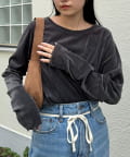 CIAOPANIC TYPY(チャオパニックティピー) 【WEB限定/今買って秋まで使える】シアーフロッキーベロア見えメロートップス