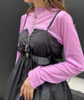 OUTLET(アウトレット) 【w closet】シアーボトルネックカットソー