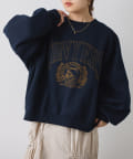 NICE CLAUP / OLIVE des OLIVE OUTLET(ナイスクラップ  / オリーブ デ オリーブ アウトレット) 【WEB限定】白抜きカレッジプルオーバー