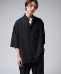 Lui's(ルイス) キュプラ混ワイド半袖シャツ