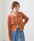 OUTLET(アウトレット) 【w closet】衿付Wジップカーディガン