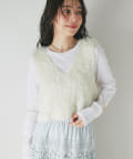La boutique BonBon(ラブティックボンボン) 【今年顔】ふわふわニットベスト