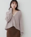 natural couture(ナチュラルクチュール) 【WEB限定】ラメフェザーカーデ