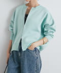 un dix cors(アンディコール) 《新色追加・オンオフ着回せる》スウェットライクニットカーディガン