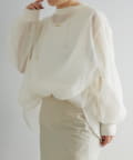 ear PAPILLONNER(イア パピヨネ) 《2点セット》インナー付きシアーブラウス【SUM1 STYLE(スミスタイル)】