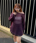 NICE CLAUP / OLIVE des OLIVE OUTLET(ナイスクラップ  / オリーブ デ オリーブ アウトレット) 【WEB限定】モヘアタッチ透かしニット