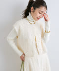 セットアップ可】お花フェザーチュールベスト | La boutique