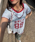 CIAOPANIC(チャオパニック) Tee付きフラワーワッフルチュニックキャミワンピース