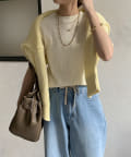 DOUDOU(ドゥドゥ) 5分袖ニットTEE