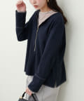 natural couture(ナチュラルクチュール) 【mamamo】配色ステッチ２WAYトップス