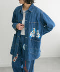 ear PAPILLONNER(イア パピヨネ) ペイントデニムジャケット【Work of Art × SUM1 STYLE (ワークオブアートケンダイ×スミスタイル)】