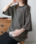 DISCOAT(ディスコート) 【WEB限定】ボーダービッグ半袖Tシャツ