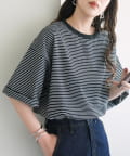 DISCOAT(ディスコート) 【WEB限定】ボーダービッグ半袖Tシャツ