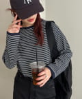DISCOAT(ディスコート) 【WEB限定】細ボーダーTシャツ