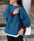 CIAOPANIC TYPY(チャオパニックティピー) 【洗えるニット】ユニセックスビックシルエットロンTeeライクニット