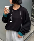 CIAOPANIC TYPY(チャオパニックティピー) 【洗えるニット】ユニセックスビックシルエットロンTeeライクニット
