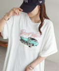 DISCOAT(ディスコート) 【WEB限定】ピグメントカープリントTシャツ《ユニセックス》