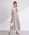 La boutique BonBon(ラブティックボンボン) 【セットアップ可】レーヨンリネンシアースラブワンピース