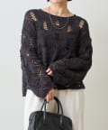 Jena　espace merveilleux(ジェナ　エスパスメルヴェイユ) スカシ編みボートニット