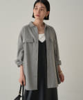 新品　ラウンジドレス　刺繍ウールシャツ　ホワイト パル PAL 【Loungedress】刺繍ウールシャツ （offwhite