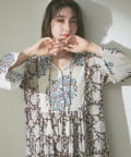 Remind me and forever(リマインドミーアンドフォーエバー) 【India series】【WEB限定】インドコットン総花柄ワンピース【新色追加】