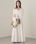 2WAYワッシャーティアードワンピース　ラウンジドレス Loungedress ワンピース 2WAYワッシャーティアードワンピース