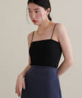 LARUTA(ラルータ) カップ付きレーヨンポンチキャミ