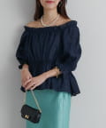 La boutique BonBon(ラブティックボンボン) 【復刻・全骨格対応】シャーリングギャザーブラウス