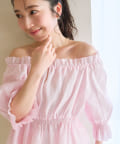 La boutique BonBon(ラブティックボンボン) 【復刻・全骨格対応】シャーリングギャザーブラウス