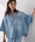Whim Gazette(ウィム ガゼット) DENIMドルマンシャツ