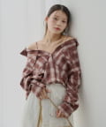 Chico(チコ) 2WAYオーバーチェックシャツ