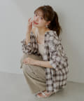 Chico(チコ) 【WEB限定6色展開】2WAYオーバーチェックシャツ