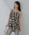 Chico(チコ) 【WEB限定6色展開】2WAYオーバーチェックシャツ