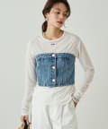 LOUNGEDRESS(ラウンジドレス) 【 NEED BY heritage 】デニムビスチェ